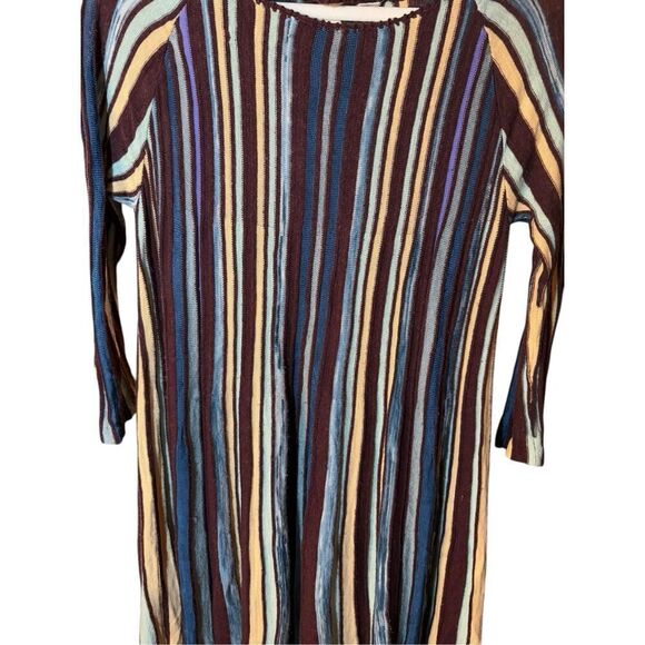 MOTH Anthropologie Womens Nora Colorful Stripe Sweater Dress Alpaca Wool S - Picture 6 of 10